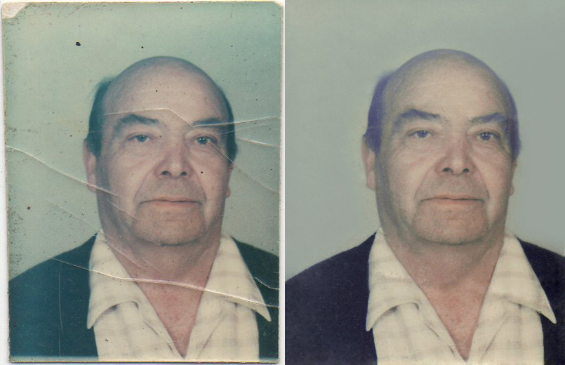 Restauración de fotografía de carnet