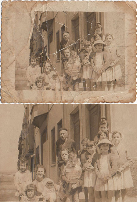 Restauración de foto, antigua calle General Zubillaga
