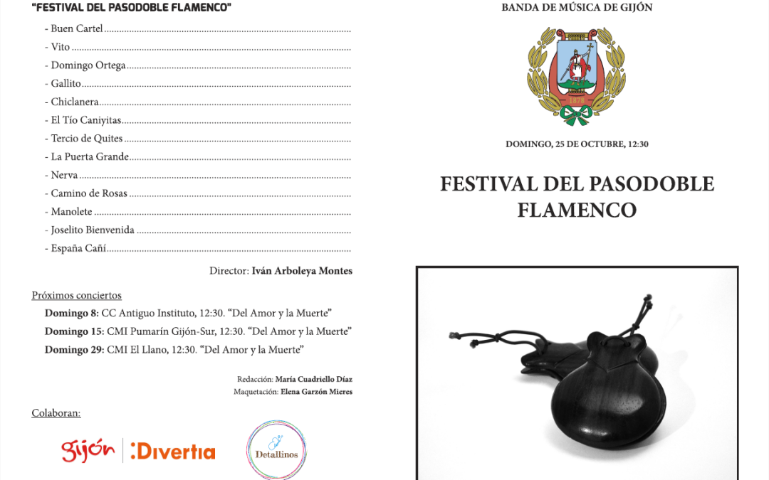 Programa del concierto ‘Festival del Pasodoble Flamenco’